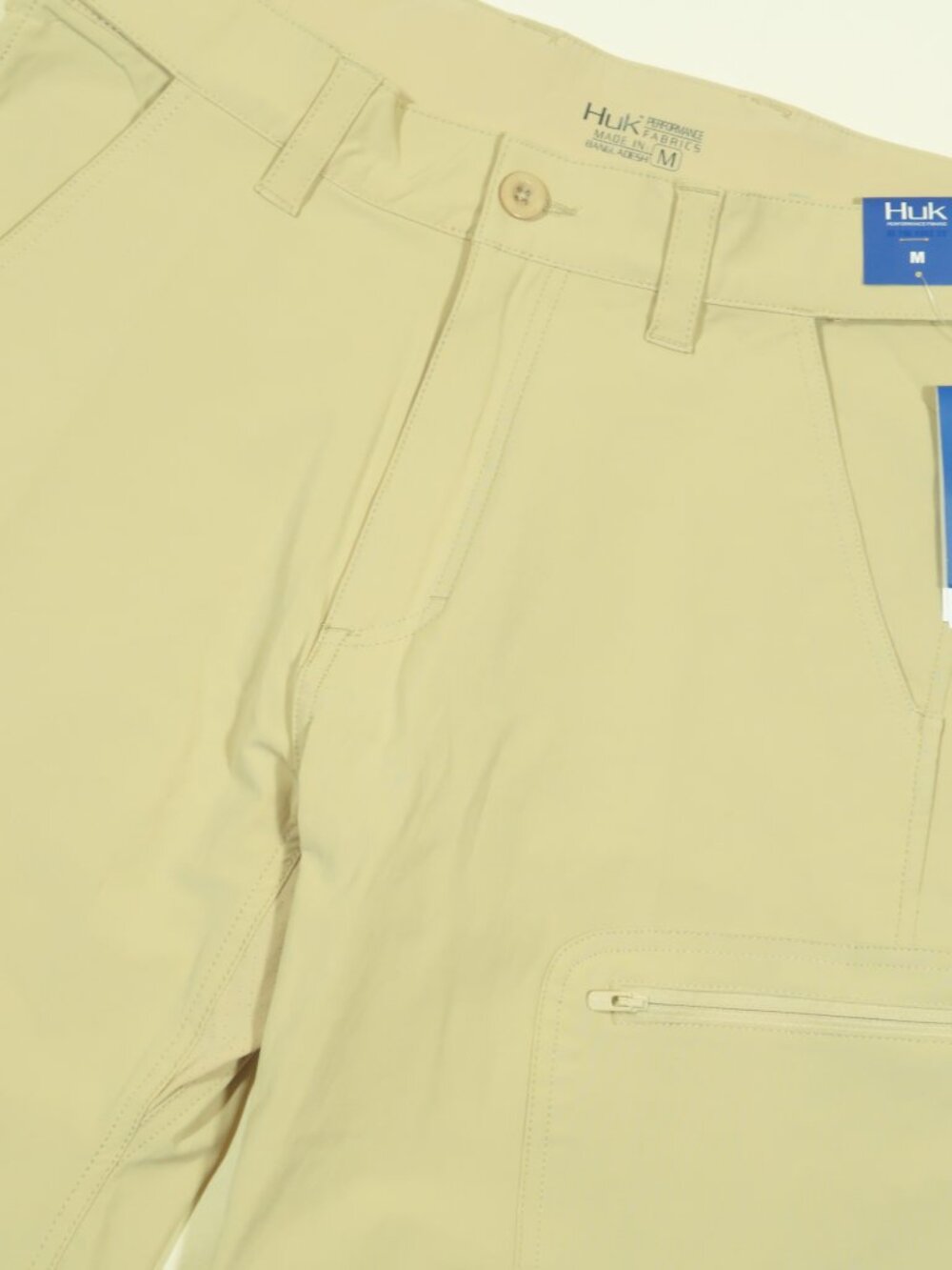 Huk Next Level 10.5 Fishing Shorts Mens M Tan Performance New